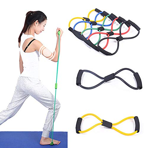 Garneck Accesorios Deportivos Cinturón de Entrenamiento de Fitness con Banda de Tensión Es Adecuado para Estirar El Expansor de Pecho Y El Ejercicio de Construcción Muscular en Interiores (Rojo)