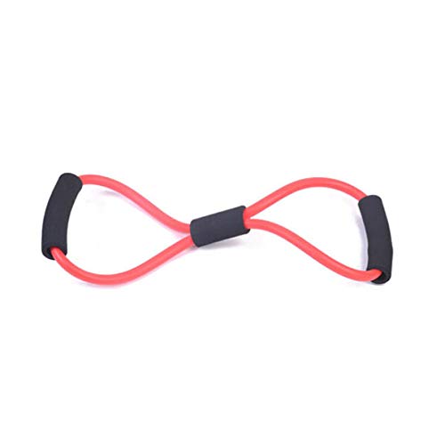 Garneck Accesorios Deportivos Cinturón de Entrenamiento de Fitness con Banda de Tensión Es Adecuado para Estirar El Expansor de Pecho Y El Ejercicio de Construcción Muscular en Interiores (Rojo)