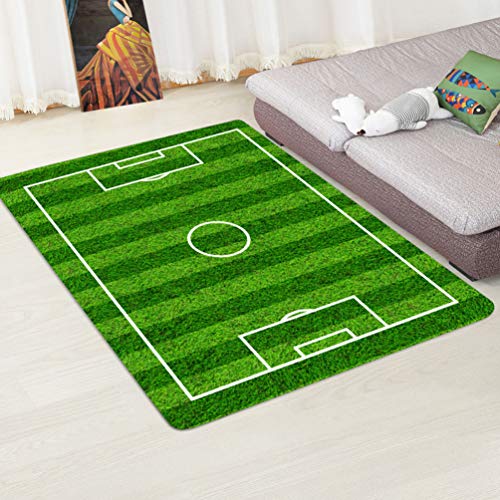 Garneck Felpudo de fútbol Campo del Campo de Juego Alfombra de Piso Alfombra de baño Alfombra de Entrada Antideslizante Alfombra de Piso para Cuarto de baño Exterior