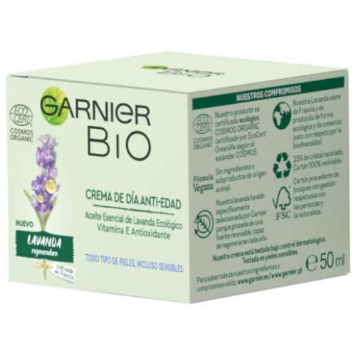 Garnier Bio - Cofre Antiedad con Crema Hidratante Antiedad con Aceite Esencial de Lavanda y Vitamina E Antioxidante 50 ml + Aceite Rostro Reafirmante con Lavanda 30 ml – 1 Unidad 400 gr Garnier Bio - Cofre Antiedad con Crema Hidratante Antiedad con Aceite Esencial de Lavanda y Vitamina E Antioxidante 50 ml + Aceite Rostro Reafirmante con Lavanda 30 ml – 1 Unidad 400 gr