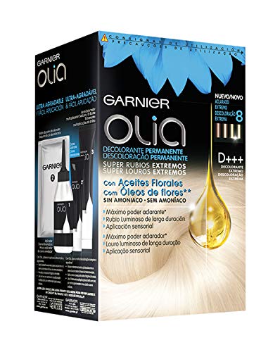 Garnier Olia - Decolorante Permanente sin Amoniaco, con Aceites Florales de Origen Natural - Decolorante Extremo D+++ Garnier Olia - Decolorante Permanente sin Amoniaco, con Aceites Florales de Origen Natural - Decolorante Extremo D+++