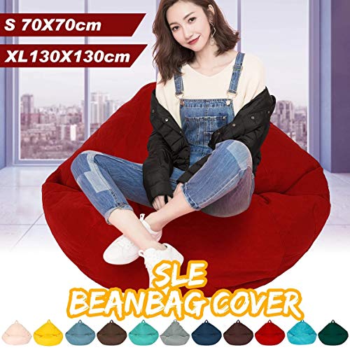 Gather together 4 130 * 130cm 11 Colors Lazy Sofas Cover Chairs Without Filler Linen Cloth Lounger Seat Bean Bag Pouf Puff Couch Tatami Living Room Gather together 4 130 * 130cm 11 Colors Lazy Sofas Cover Chairs Without Filler Linen Cloth Lounger Seat Bean Bag Pouf Puff Couch Tatami Living Room