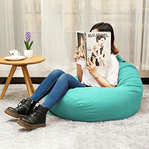 Gather together 4 130 * 130cm 11 Colors Lazy Sofas Cover Chairs Without Filler Linen Cloth Lounger Seat Bean Bag Pouf Puff Couch Tatami Living Room