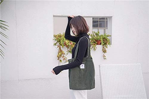 Gather together Brown Women Corduroy Canvas Tote Handbag Female Cloth Shoulder Bags Young Ladies Casual Shopping Bag Girls Reusable Folding Bags Gather together Brown Women Corduroy Canvas Tote Handbag Female Cloth Shoulder Bags Young Ladies Casual Shopping Bag Girls Reusable Folding Bags