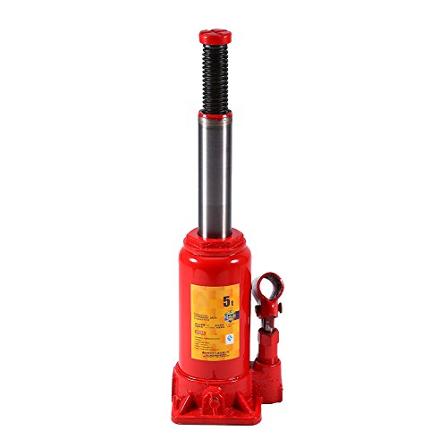 Gato hidráulico de botella, gato hidráulico profesional, gato hidráulico hidráulico para carrocería, vehículos pequeños, camiones, coches, reparación de neumáticos (5T) Gato hidráulico de botella, gato hidráulico profesional, gato hidráulico hidráulico para carrocería, vehículos pequeños, camiones, coches, reparación de neumáticos (5T)