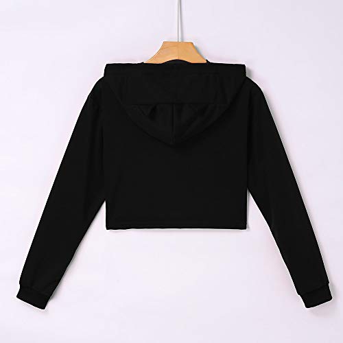 Gato Oreja Rocío Ombligo Sudadera Cortas con Capucha para Mujer Adolescentes Chicas (C, Small) Gato Oreja Rocío Ombligo Sudadera Cortas con Capucha para Mujer Adolescentes Chicas (C, Small)