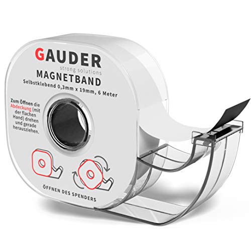 GAUDER Dispensador de Cinta Magnética | Banda Magnética Autoadhesiva | Tira de Imán Adhesiva GAUDER Dispensador de Cinta Magnética | Banda Magnética Autoadhesiva | Tira de Imán Adhesiva