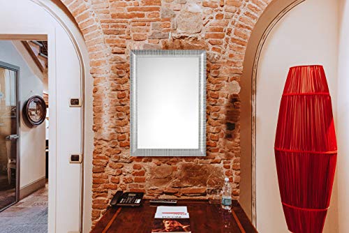 GaviaStore Espejo de Pared Moderno - Elise - 70x50 cm - Muebles para el hogar Arte decoración Sala de Estar Sala Moderna Dormitorio baño Cocina Entrada Wall (Silver) GaviaStore Espejo de Pared Moderno - Elise - 70x50 cm - Muebles para el hogar Arte decoración Sala de Estar Sala Moderna Dormitorio baño Cocina Entrada Wall (Silver)