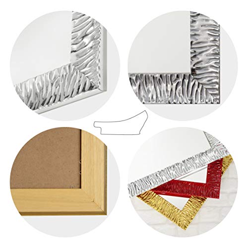GaviaStore Espejo de Pared Moderno - Julie - 70x50 cm - Muebles para el hogar Arte decoración Sala de Estar Salon Modern Dormitorio baño Cocina Entrada Wall (Silver) GaviaStore Espejo de Pared Moderno - Julie - 70x50 cm - Muebles para el hogar Arte decoración Sala de Estar Salon Modern Dormitorio baño Cocina Entrada Wall (Silver)