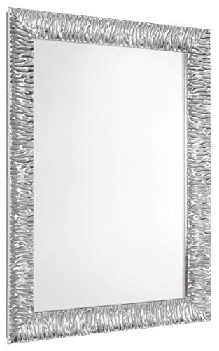 GaviaStore Espejo de Pared Moderno - Julie - 70x50 cm - Muebles para el hogar Arte decoración Sala de Estar Salon Modern Dormitorio baño Cocina Entrada Wall (Silver) GaviaStore Espejo de Pared Moderno - Julie - 70x50 cm - Muebles para el hogar Arte decoración Sala de Estar Salon Modern Dormitorio baño Cocina Entrada Wall (Silver)