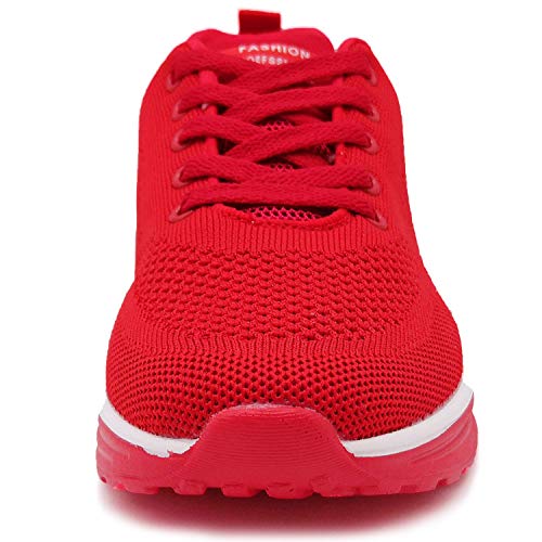 GAXmi Zapatillas Deportivas Mujer Zapatos de Malla Transpirables y Ligeros con Cordones y Cojín de Aire para Running Fitness Rojo 37.5 EU (Etiqueta 39) GAXmi Zapatillas Deportivas Mujer Zapatos de Malla Transpirables y Ligeros con Cordones y Cojín de Aire para Running Fitness Rojo 37.5 EU (Etiqueta 39)