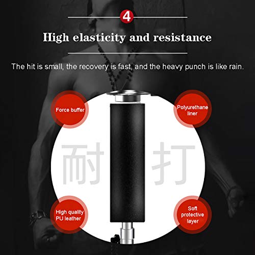 GAYBJ Punch Ball Stand-Alone con Soporte Independiente Boxing Speed ​​Ball Puñetazo con Independiente con Altura Ajustable para el Entrenamiento de Artes Marciales Mixtas,Negro,8 Suction Cup Base