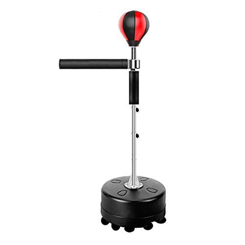 GAYBJ Punch Ball Stand-Alone con Soporte Independiente Boxing Speed ​​Ball Puñetazo con Independiente con Altura Ajustable para el Entrenamiento de Artes Marciales Mixtas,Negro,8 Suction Cup Base