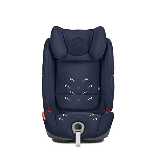 GB Gold Everna-Fix - Silla de coche para coches con ISOFIX, Grupo 1/2/3 (9-36 kg, De 9 meses a 12 años aprox.) Laguna Blue