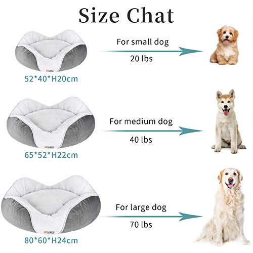 G.C Cama Antiestres Perro Grande Mediano Pequeño, Perros Gatos Relajante Orthopedic Suave Lavable Desenfundable Cueva Colchonetas Liners para Mascota