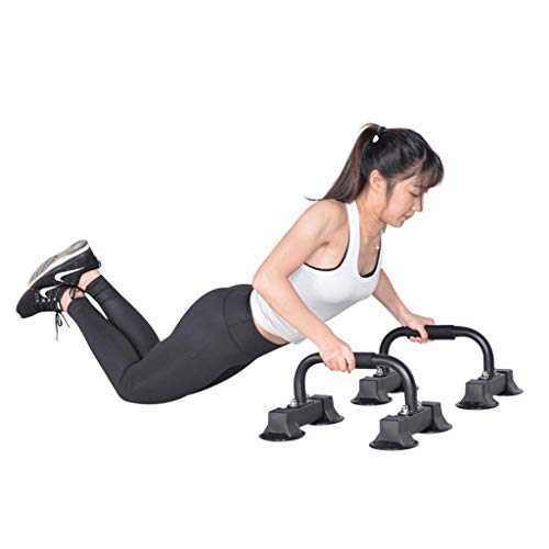 GCX Rutina de Ejercicio Push-up Stand Ejercicio Pectoral aparatos de Ejercicios Casa del músculo Abdominal de la Rueda de formación Principiante y Mujeres de los Hombres Auxiliar (Color : Black)