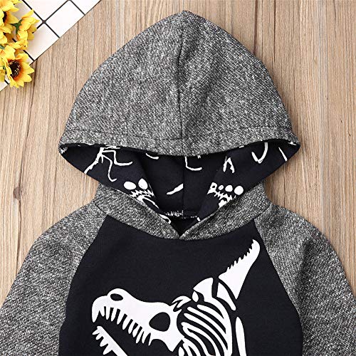 Geagodelia - Conjunto de ropa para bebé con capucha y pantalones, para invierno, chándal de manga larga, sudadera otoño, sudadera con capucha negro-a 18-24 Meses Geagodelia - Conjunto de ropa para bebé con capucha y pantalones, para invierno, chándal de manga larga, sudadera otoño, sudadera con capucha negro-a 18-24 Meses