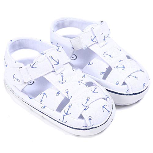 Geagodelia - Sandalias de verano para bebé para niña - Zapatos informales para Belén blandos Prewalker Bianco 12-18 meses