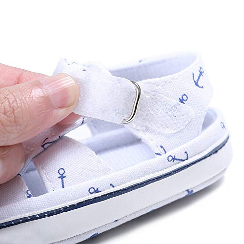 Geagodelia - Sandalias de verano para bebé para niña - Zapatos informales para Belén blandos Prewalker Bianco 12-18 meses