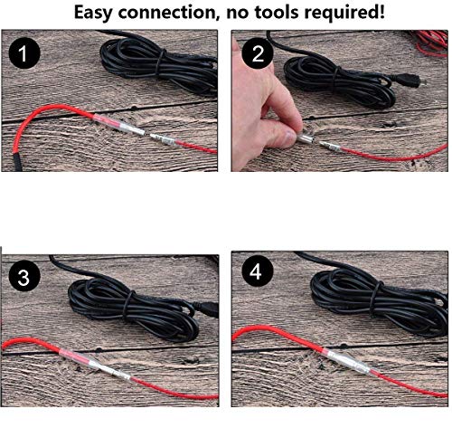 Gebildet 4pcs Pequeña Portafusible con Hilo in-Line, Coche Circuito Cuchilla Estilo Adaptador Cable Fusible, Add-A-Circuit Fusible Titular con 6 Fusibles (3A/5A/7.5A/10A/15A/20A) +1 pc Extractor