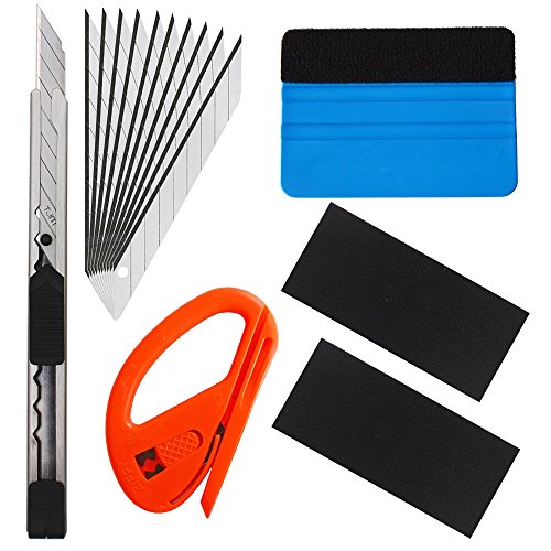 Gebildet 6 in 1 Kit de Herramientas de instalación 3 en 1 para Ventana de automóvil Envoltura de Vinilo de Tinte con Cuchilla de Utilidad, Cortador de Seguridad Snitty, enjugador de PP. Gebildet 6 in 1 Kit de Herramientas de instalación 3 en 1 para Ventana de automóvil Envoltura de Vinilo de Tinte con Cuchilla de Utilidad, Cortador de Seguridad Snitty, enjugador de PP.