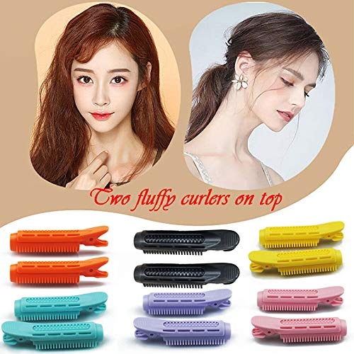 Gebuter 2pcs Fluffy Hair Clips Curly Plastic Hair Root Fluffy Clip Bangs Hair Styling Clip Hair Accessories to Make a Natural Fluffy Hair Can Be Used at Home or Professionally