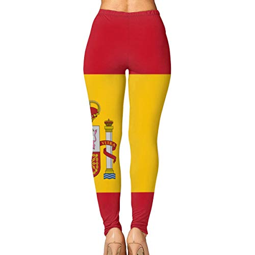 geckor Bandera de España Yoga Leggings Pantalones Medias deportivas Pantalones elásticos Gimnasio Deporte para mujeres Chica S
