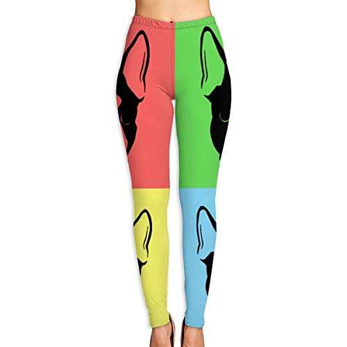 geckor Terrier Pop Art Doog Pantalones de yoga para mujer Pantalones deportivos Pilates Entrenamiento Medias de gimnasio Pantalones pitillo elásticos L