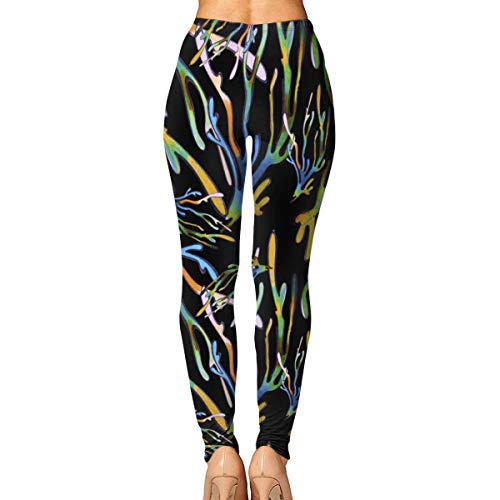 geckor Tree Vine Art Pattern Leggings de Yoga para Mujer Pantalones Sport Pilates Workout Gym Medias Pantalones Pitillo elásticos L