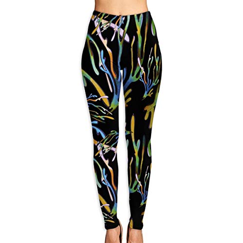 geckor Tree Vine Art Pattern Leggings de Yoga para Mujer Pantalones Sport Pilates Workout Gym Medias Pantalones Pitillo elásticos L