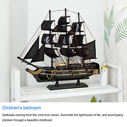 GEEFSU-Negro Perla Nave Madera Modelo de Barco de Navegación Naves Kits de Juguete de Regalo Decoración de Vela Modelo Kit