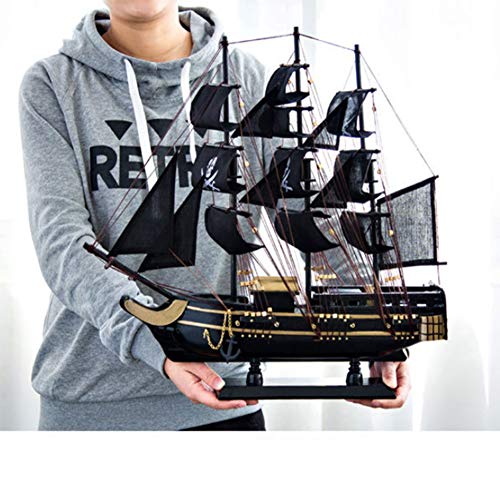 GEEFSU-Negro Perla Nave Madera Modelo de Barco de Navegación Naves Kits de Juguete de Regalo Decoración de Vela Modelo Kit