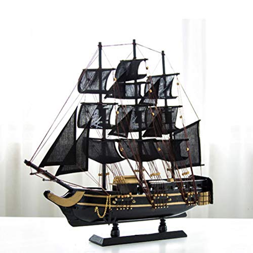 GEEFSU-Negro Perla Nave Madera Modelo de Barco de Navegación Naves Kits de Juguete de Regalo Decoración de Vela Modelo Kit