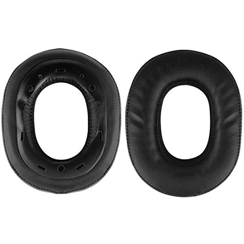 Geekria QuickFit - Almohadillas de piel de proteína para auriculares inalámbricos Sony MDR-HW700, MDR-HW700DS, repuesto para almohadillas de oídos, almohadillas de repuesto para auriculares (negros)