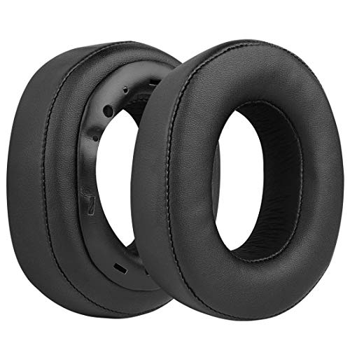 Geekria QuickFit - Almohadillas de piel de proteína para auriculares inalámbricos Sony MDR-HW700, MDR-HW700DS, repuesto para almohadillas de oídos, almohadillas de repuesto para auriculares (negros)