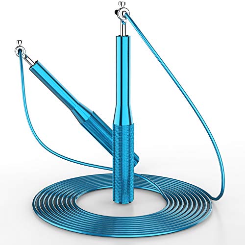 GeeRic Cuerda para Saltar, 3M Velocidad de Aluminio Comba Saltar Crossfit Rodamiento Ligero Longitud Ajustable Hombre Mujer Niños Combas de Fitness Actividades en el Interior GeeRic Cuerda para Saltar, 3M Velocidad de Aluminio Comba Saltar Crossfit Rodamiento Ligero Longitud Ajustable Hombre Mujer Niños Combas de Fitness Actividades en el Interior