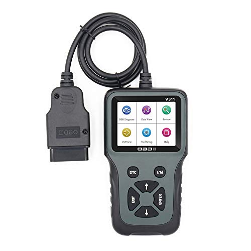 GEKER OBD2 Escáner de Diagnóstico Portátil Auto Scanner Interfaz Estandar 16 Pines con Lectura y Borrado de Códigos de Error y Prueba de Batería para Automóviles Protocolos OBDII y Modos OBD2/EOBD/Can