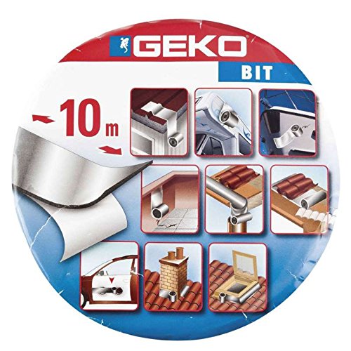 Geko 07082 - Cinta de sellado (aluminio y betún), Gris, 07082 Geko 07082 - Cinta de sellado (aluminio y betún), Gris, 07082