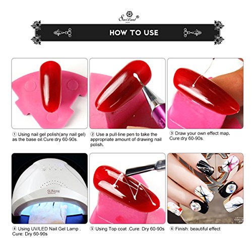 Gel de AraƱa de 6 Colores Esmalte de UƱas, Saviland Esmaltes Polish Semipermanentes Decoracion para UƱas Kit Primer Arte De UƱas De DiseƱo De Pintura (Blanco Negro Rojo Azul Amarillo Plateado) Gel de AraƱa de 6 Colores Esmalte de UƱas, Saviland Esmaltes Polish Semipermanentes Decoracion para UƱas Kit Primer Arte De UƱas De DiseƱo De Pintura (Blanco Negro Rojo Azul Amarillo Plateado)