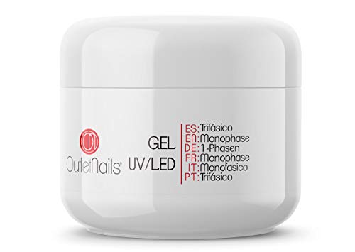 Gel Trifasico UV/LED 50ml para Uñas de OUTLET NAILS, transparente, Viscosidad media, Monophase Gel UV/LED/Monofasico Gel Trifasico UV/LED 50ml para Uñas de OUTLET NAILS, transparente, Viscosidad media, Monophase Gel UV/LED/Monofasico