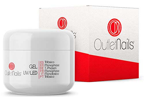 Gel Trifasico UV/LED 50ml para Uñas de OUTLET NAILS, transparente, Viscosidad media, Monophase Gel UV/LED/Monofasico Gel Trifasico UV/LED 50ml para Uñas de OUTLET NAILS, transparente, Viscosidad media, Monophase Gel UV/LED/Monofasico