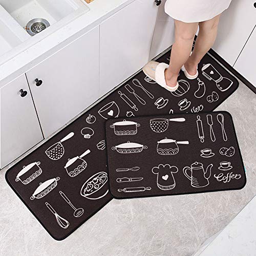 GELing Alfombras de Cocina Felpudos Cocina Dormitorio Baño Antideslizante Decorativa Alfombra de Entrada Alfombrillas absorbentes Chef 50 * 150cm