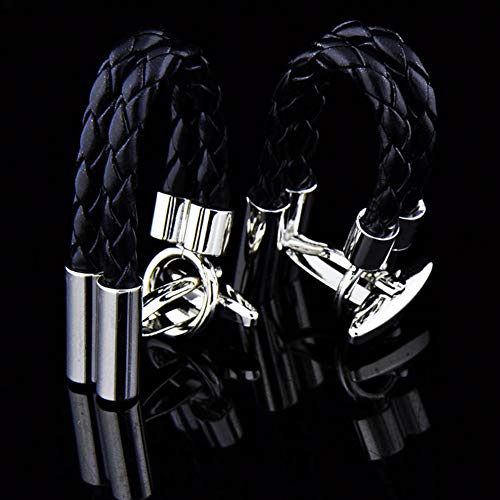 Gemelos para Hombre BWZF Única Cuerda Trenzada Gemelos Cuero, Enlaces Negro Gemelos for los Hombres/Novio/Marido, Camisa de la Boda del botón for Hombre Gemelos para Hombre BWZF Única Cuerda Trenzada Gemelos Cuero, Enlaces Negro Gemelos for los Hombres/Novio/Marido, Camisa de la Boda del botón for Hombre