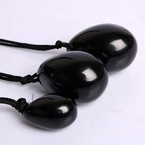 Gemhub Negra Obsidiana Yoni Egg Massage Stone 3PCS Natural Chakra Healing Yoga Ejercicio Huevos Para entrenar músculos pélvicos Ejercicio Kegel Gemhub Negra Obsidiana Yoni Egg Massage Stone 3PCS Natural Chakra Healing Yoga Ejercicio Huevos Para entrenar músculos pélvicos Ejercicio Kegel