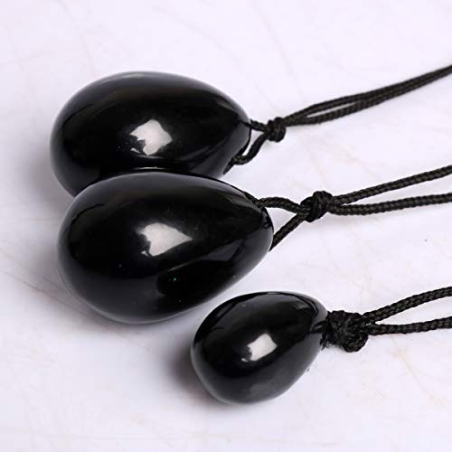 Gemhub Negra Obsidiana Yoni Egg Massage Stone 3PCS Natural Chakra Healing Yoga Ejercicio Huevos Para entrenar músculos pélvicos Ejercicio Kegel Gemhub Negra Obsidiana Yoni Egg Massage Stone 3PCS Natural Chakra Healing Yoga Ejercicio Huevos Para entrenar músculos pélvicos Ejercicio Kegel