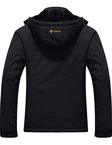 GEMYSE Chaqueta de esquí Impermeable de montaña para Hombre Abrigo de Invierno al Aire Libre de Lana a Prueba de Viento con Capucha (Negro,M) GEMYSE Chaqueta de esquí Impermeable de montaña para Hombre Abrigo de Invierno al Aire Libre de Lana a Prueba de Viento con Capucha (Negro,M)