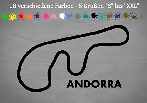Generic Andorra Pas de la Casa Race Track Umriss Layout 18 colores 5 tamaños