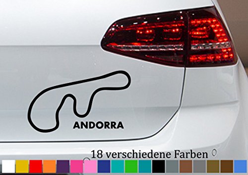 Generic Andorra Pas de la Casa Race Track Umriss Layout 18 colores 5 tamaños