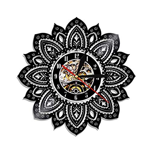 Generic Brands Relojes de Pared Mandala de Loto Disco de Vinilo Retro Pegatina Pared Modernos DIY de Adhesivo de Etiqueta de Decoración llenado Vacía 12 Pulgada(Sin Luces) Generic Brands Relojes de Pared Mandala de Loto Disco de Vinilo Retro Pegatina Pared Modernos DIY de Adhesivo de Etiqueta de Decoración llenado Vacía 12 Pulgada(Sin Luces)
