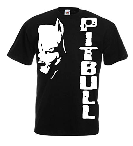 Generico - Camiseta de Pit Bull Fight Dog Kick Boxing Idea de Regalo 12 Colori también para niños Negro Negro (L